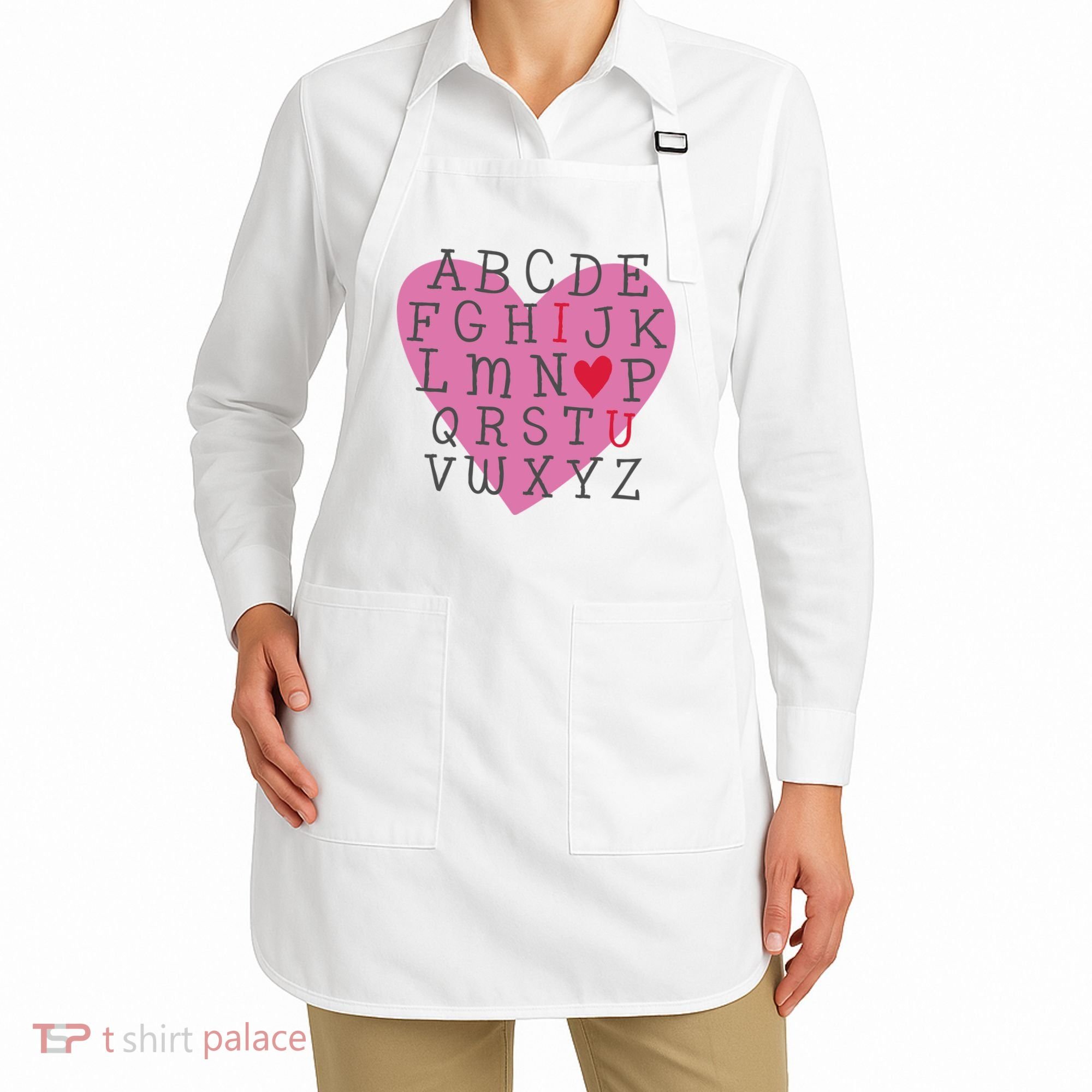 ABC I Love You Valentines Day Heart Gift Apron