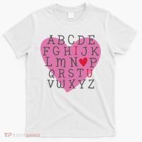 ABC I Love You Valentines Day Heart Gift T-Shirt thumb 0