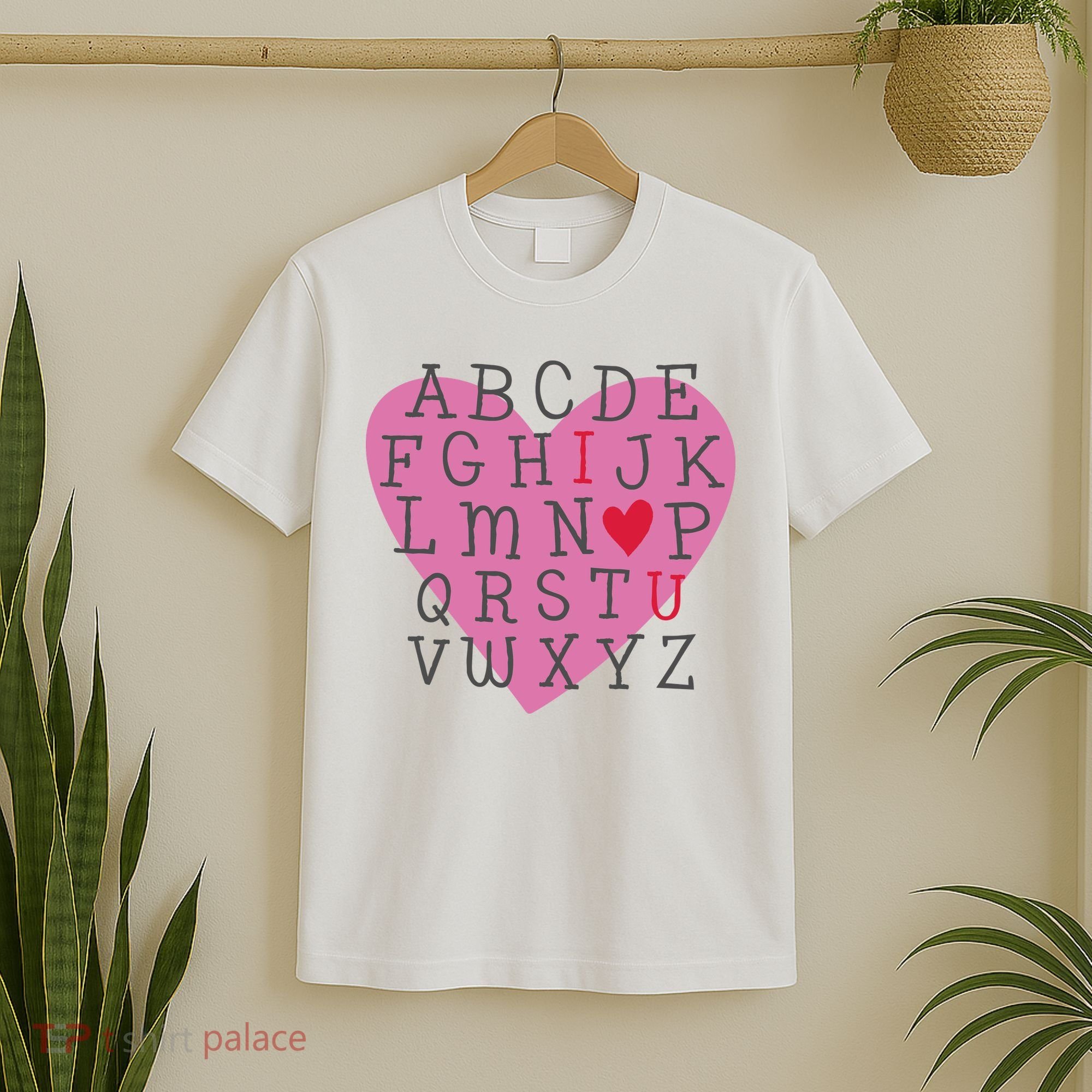 ABC I Love You Valentines Day Heart Gift T-Shirt