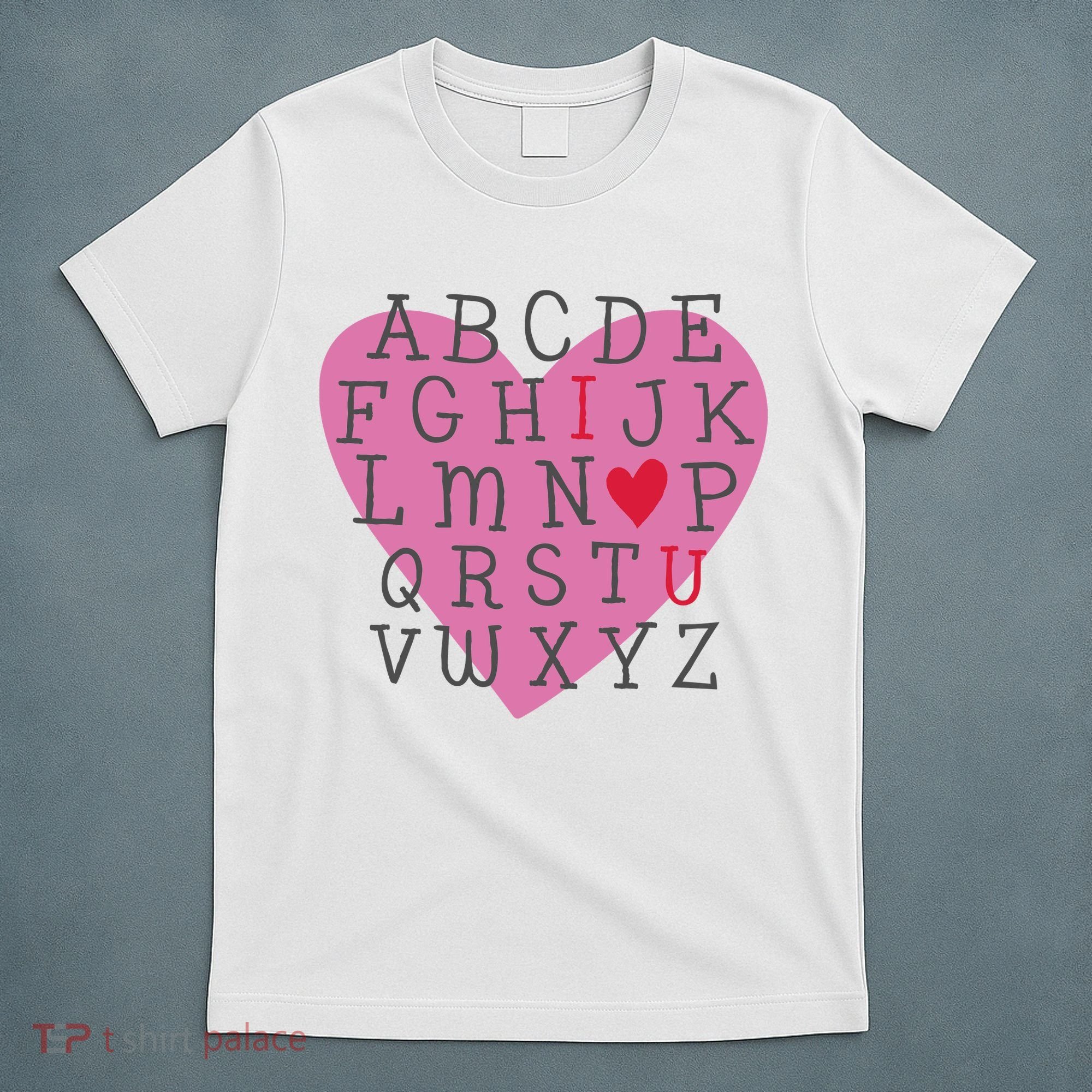 ABC I Love You Valentines Day Heart Gift T-Shirt