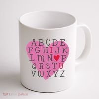 ABC I Love You Valentines Day Heart Gift Coffee Mug thumb 1