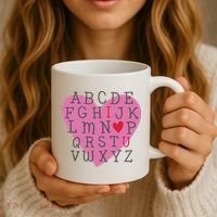 ABC I Love You Valentines Day Heart Gift Coffee Mug thumb 3