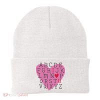 ABC I Love You Valentines Day Heart Gift Beanie thumb 0