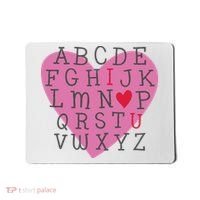 ABC I Love You Valentines Day Heart Gift Mousepad thumb 0