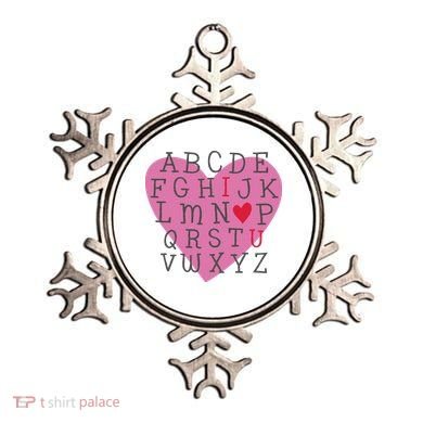 ABC I Love You Valentines Day Heart Gift Ornament