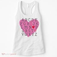 ABC I Love You Valentines Day Heart Gift Women's Tank Top thumb 0