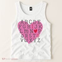 ABC I Love You Valentines Day Heart Gift Tank Top thumb 2