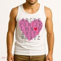 ABC I Love You Valentines Day Heart Gift Tank Top thumb 3