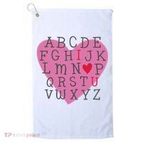 ABC I Love You Valentines Day Heart Gift Golf Towel thumb 0