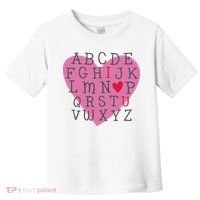 ABC I Love You Valentines Day Heart Gift Toddler T-Shirt thumb 0