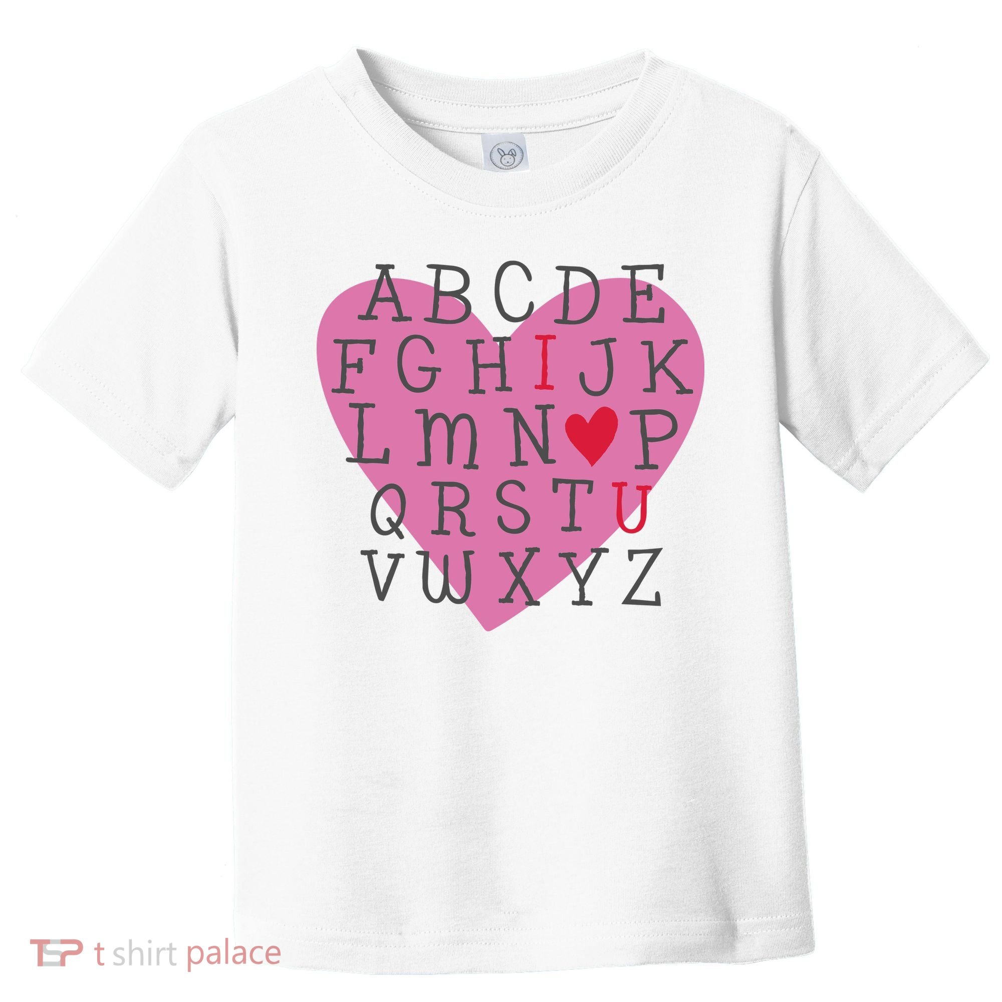 ABC I Love You Valentines Day Heart Gift Toddler T-Shirt