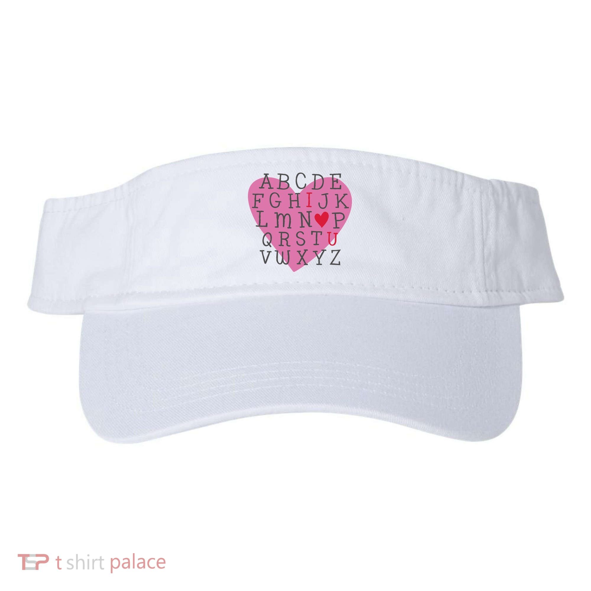 ABC I Love You Valentines Day Heart Gift Visor
