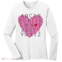 ABC I Love You Valentines Day Heart Gift Women's Long Sleeve Shirt thumb 0
