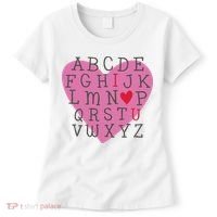 ABC I Love You Valentines Day Heart Gift Women's T-Shirt thumb 0