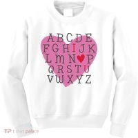 ABC I Love You Valentines Day Heart Gift Kids Sweatshirt thumb 0