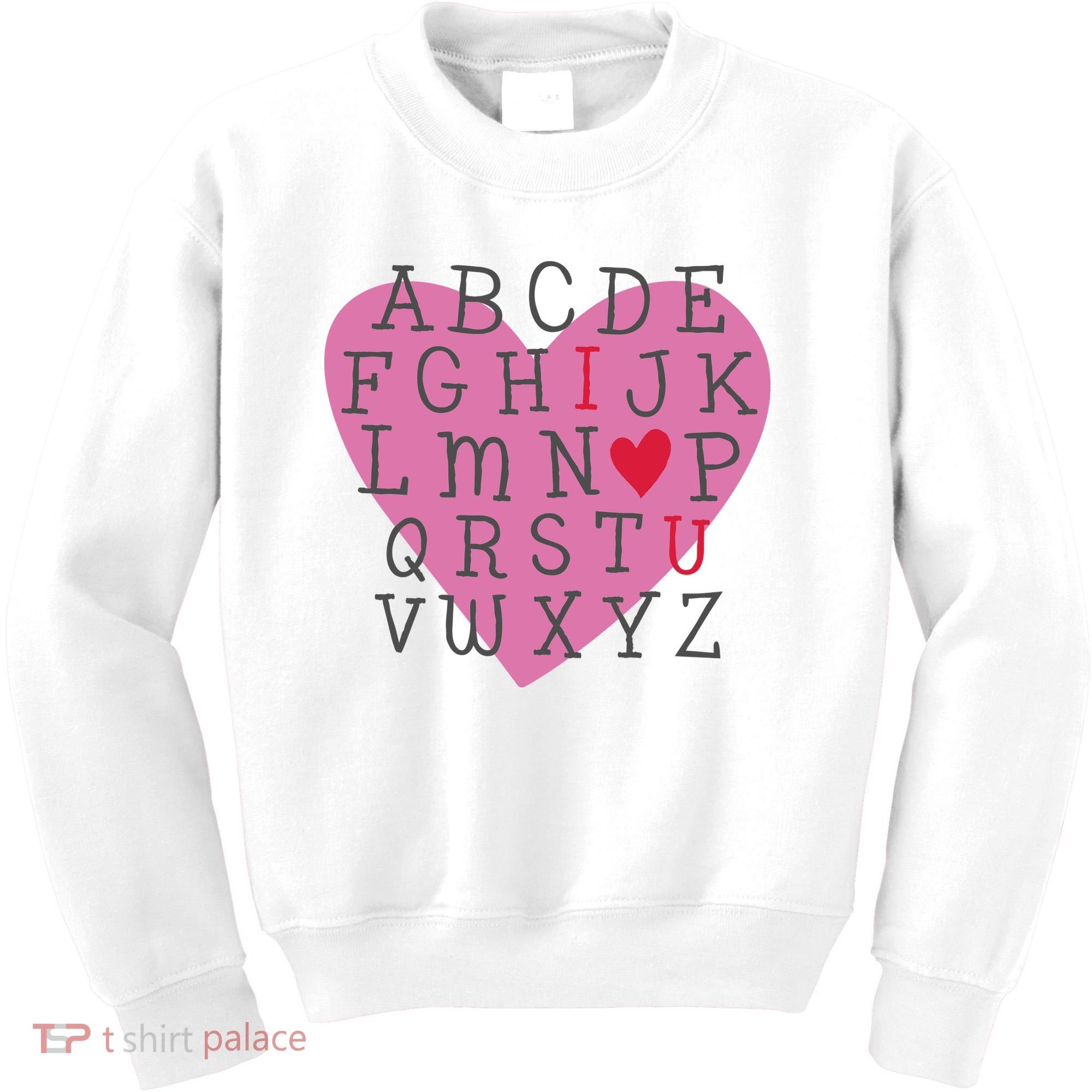 ABC I Love You Valentines Day Heart Gift Kids Sweatshirt