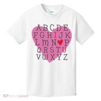 ABC I Love You Valentines Day Heart Gift Kids T-Shirt thumb 0