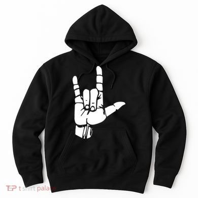 ASL I Love You Gift American Sign Language Tee Hoodie
