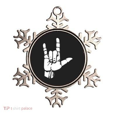 ASL I Love You Gift American Sign Language Tee Ornament