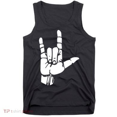ASL I Love You Gift American Sign Language Tee Tank Top