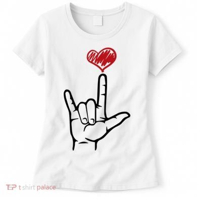 Asl I Love You Hand Heart Sign Language Gift Women's T-Shirt