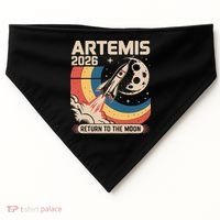 Artemis II Launch Back To The Moon 2026 USA-Made Doggie Bandana thumb 0