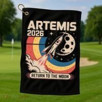 Artemis II Launch Back To The Moon 2026 Golf Towel thumb 1