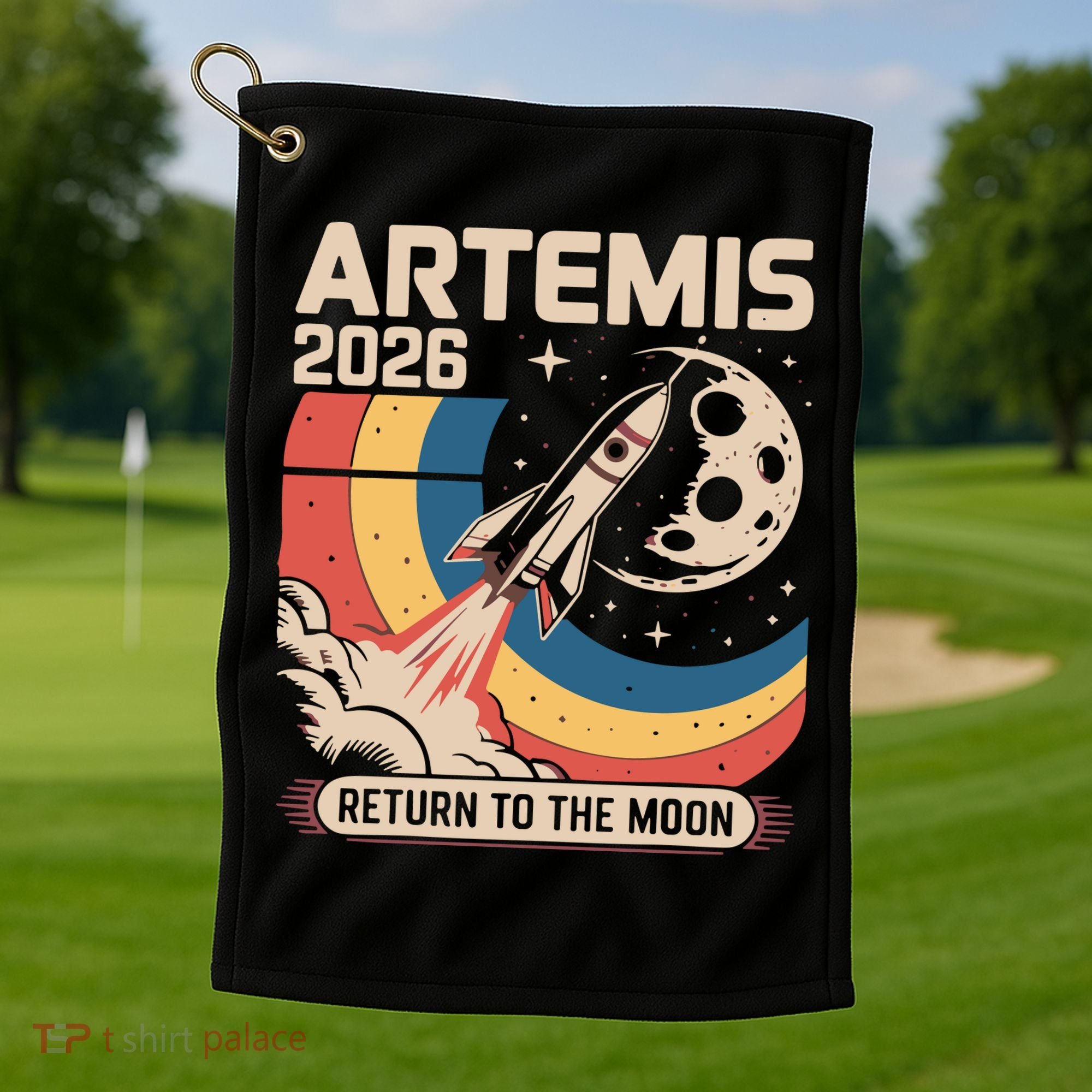 Artemis II Launch Back To The Moon 2026 Golf Towel