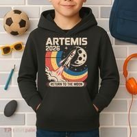 Artemis II Launch Back To The Moon 2026 Kids Hoodie thumb 2
