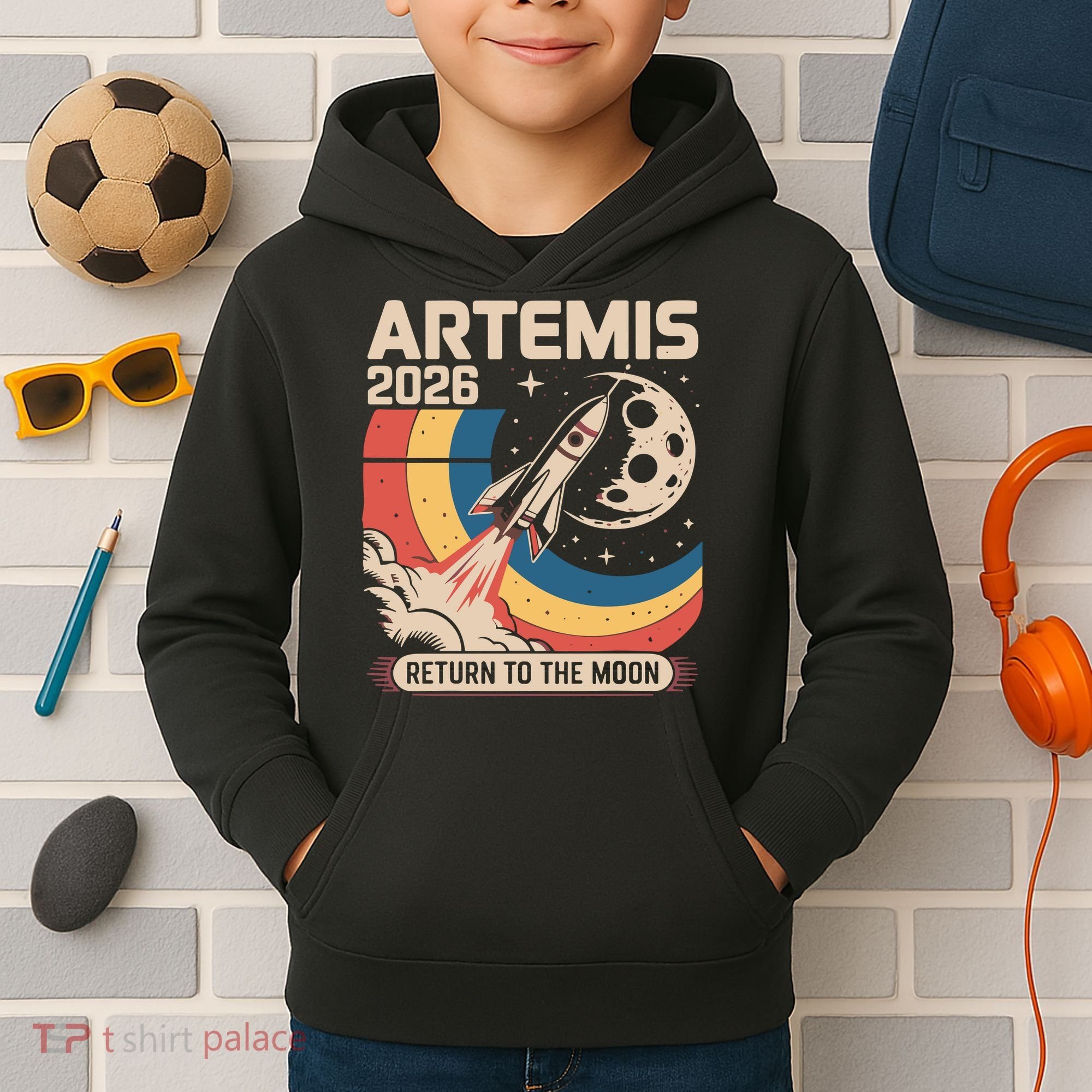 Artemis II Launch Back To The Moon 2026 Kids Hoodie