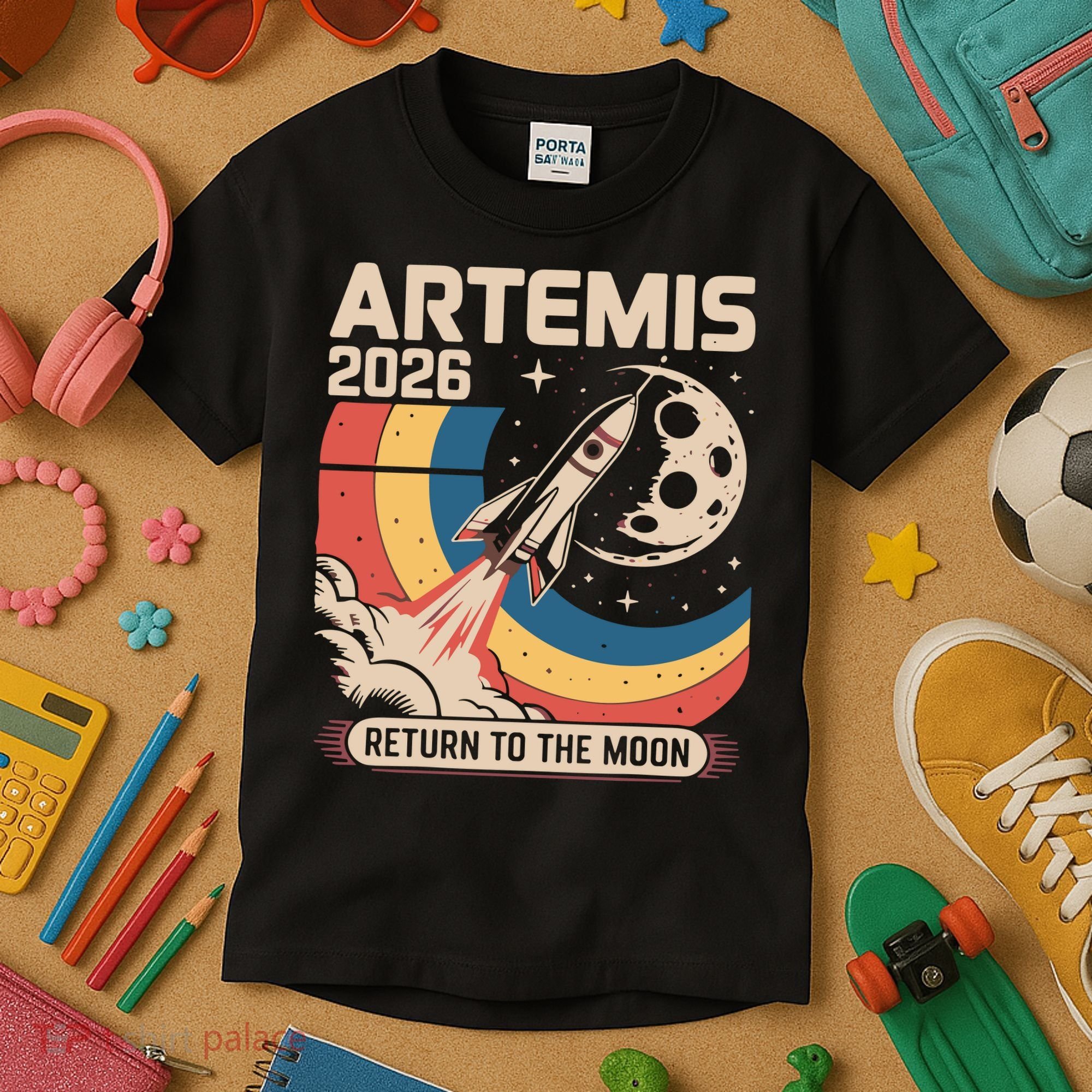 Artemis II Launch Back To The Moon 2026 Kids T-Shirt