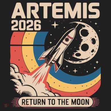 Artemis II Launch Back To The Moon 2026 Kids Plaid Pajama Set