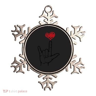 ASL I Love You Hand Heart Sign Language Ornament
