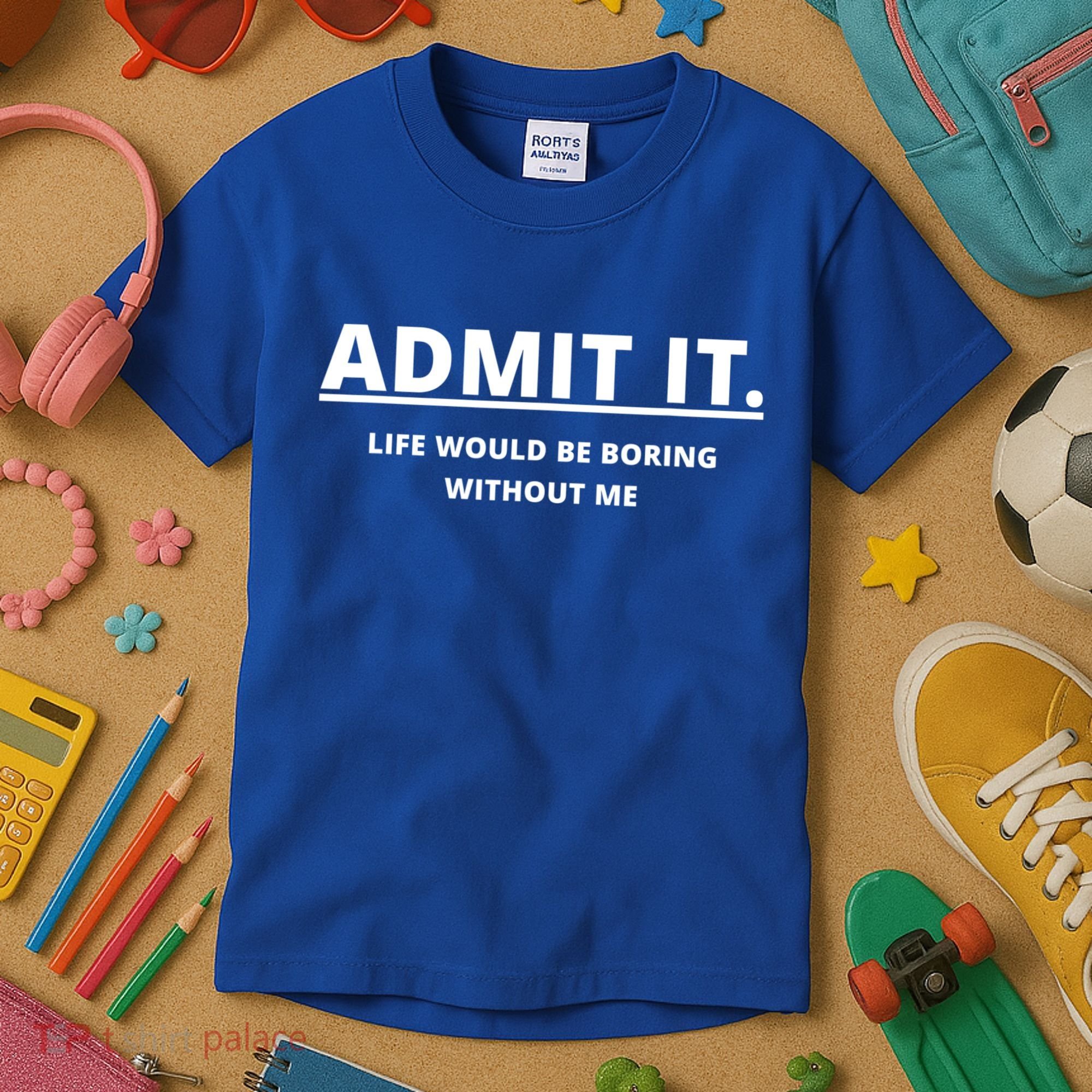 Admit It Life Would Be Boring Without Me Kids T-Shirt