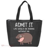 Admit It Life Would Be Boring Without Me Funny Moo Deng Tote Bag thumb 0
