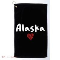 Alaska I Love Alaska Classic Golf Towel thumb 0