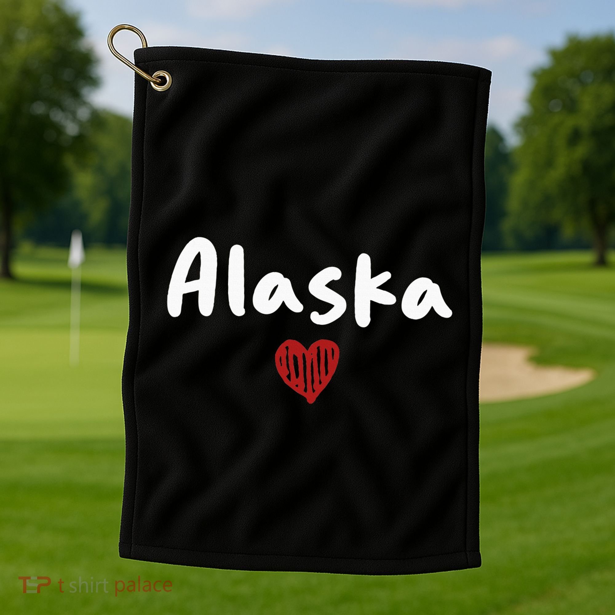 Alaska I Love Alaska Classic Golf Towel