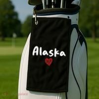 Alaska I Love Alaska Classic Golf Towel thumb 2