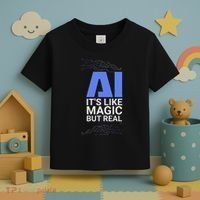 Ai Its Like Magic But Real Artificial Intelligence Geek Gift Toddler T-Shirt thumb 3