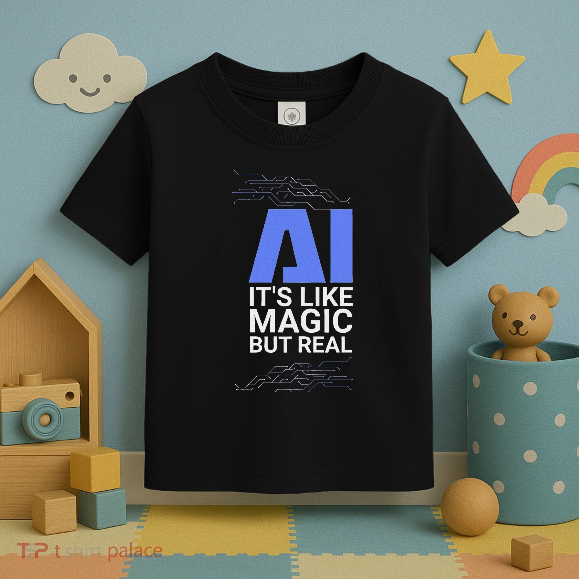 Ai Its Like Magic But Real Artificial Intelligence Geek Gift Toddler T-Shirt