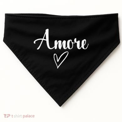 Amore Italian Love Valentine's Day USA-Made Doggie Bandana