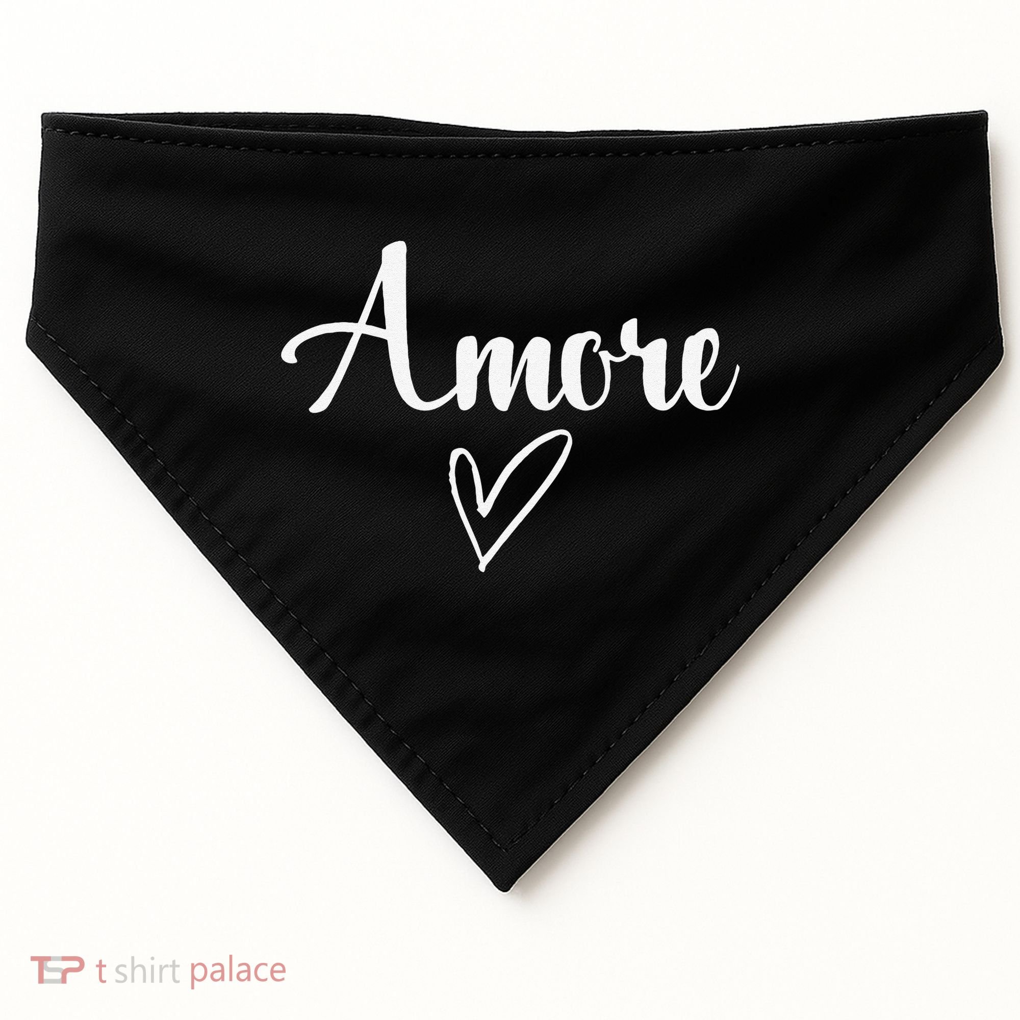 Amore Italian Love Valentine's Day USA-Made Doggie Bandana