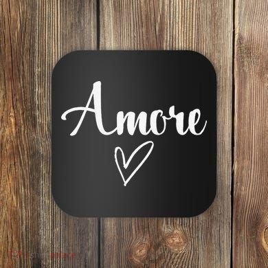 Amore Italian Love Valentine's Day Coaster