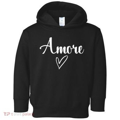 Amore Italian Love Valentine's Day Toddler Hoodie