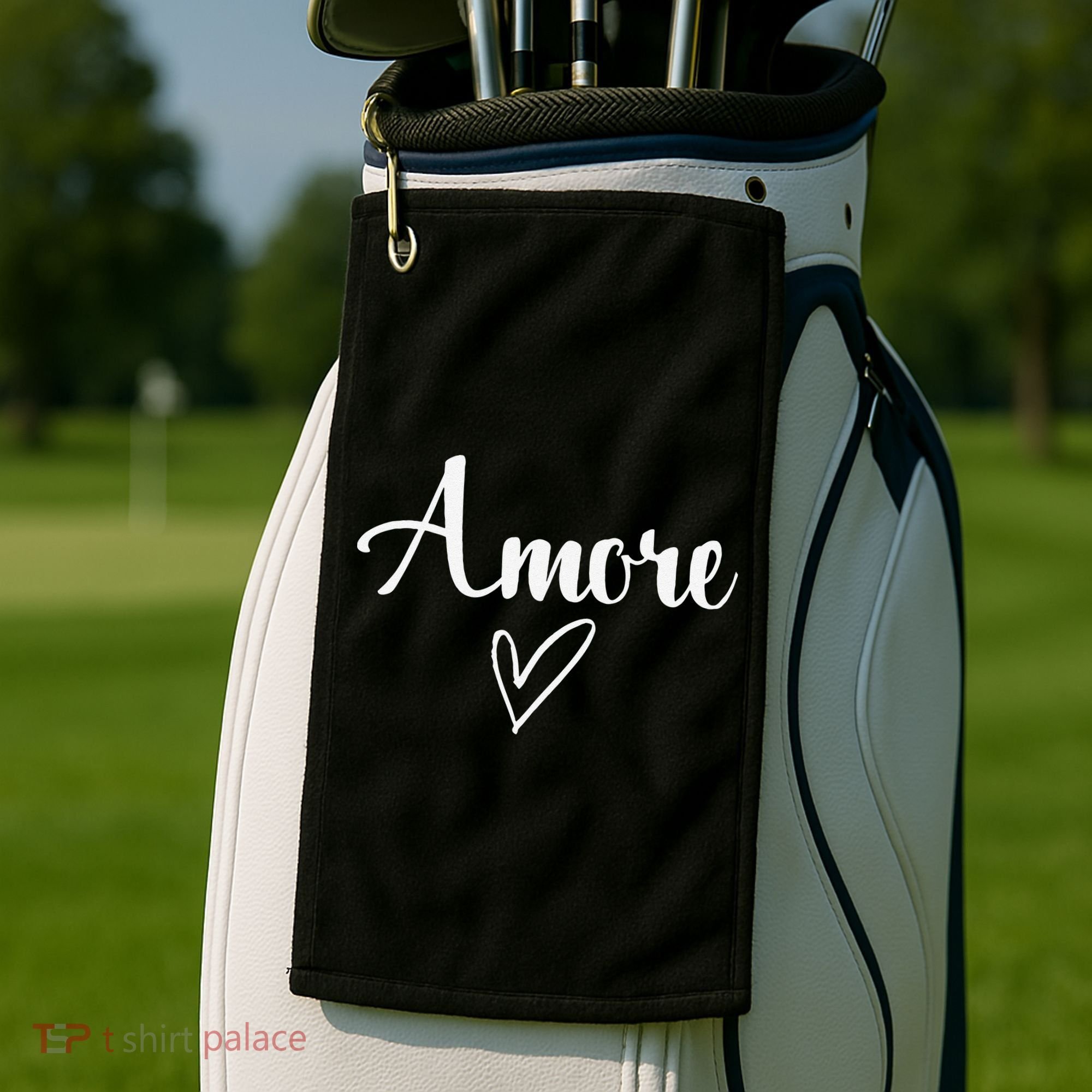 Amore Italian Love Valentine's Day Golf Towel