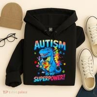 Autism Is My Superpower Dinosaur  Autism Awareness Hoodie thumb 4