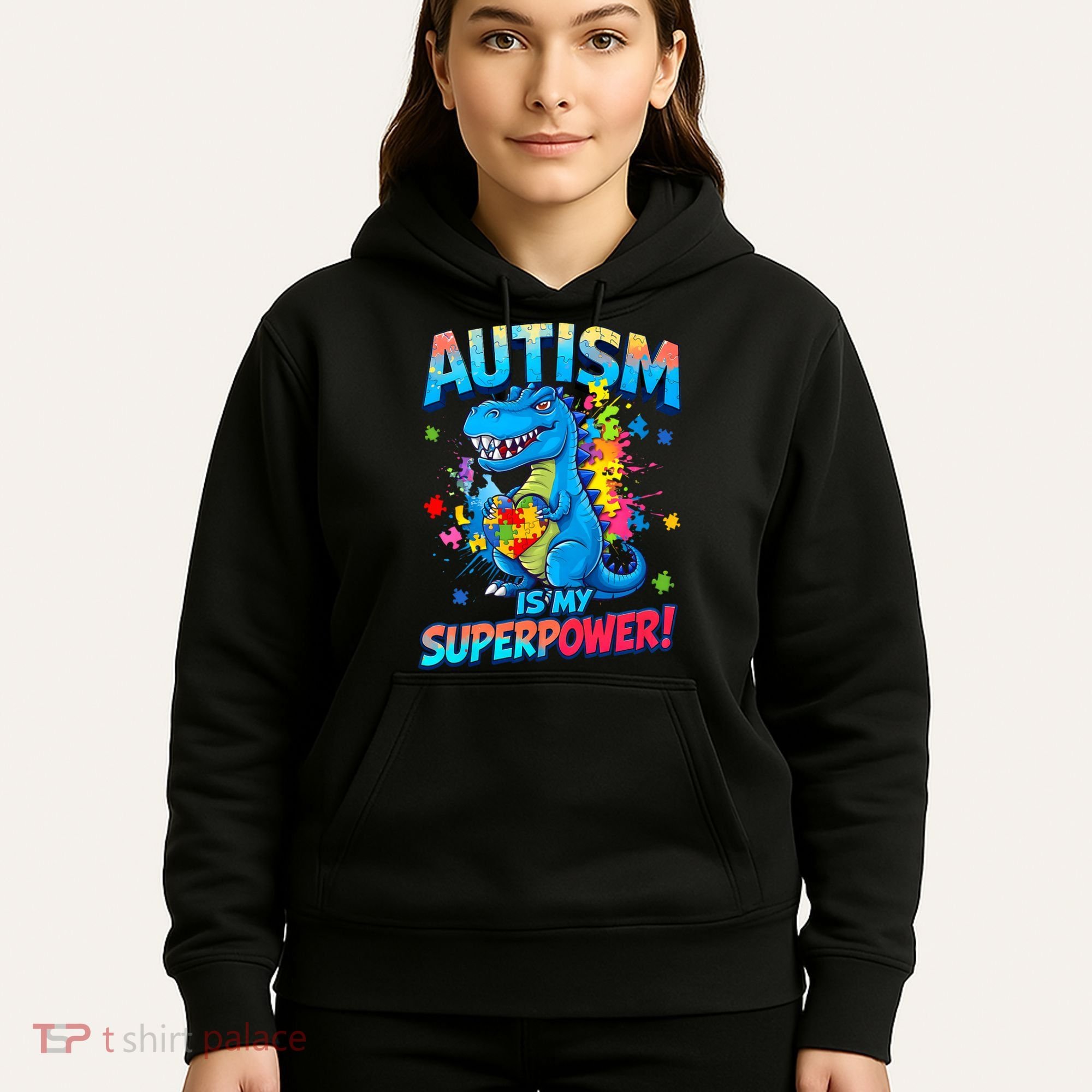Autism Is My Superpower Dinosaur  Autism Awareness Hoodie