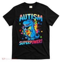 Autism Is My Superpower Dinosaur  Autism Awareness T-Shirt thumb 0