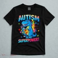 Autism Is My Superpower Dinosaur  Autism Awareness T-Shirt thumb 5