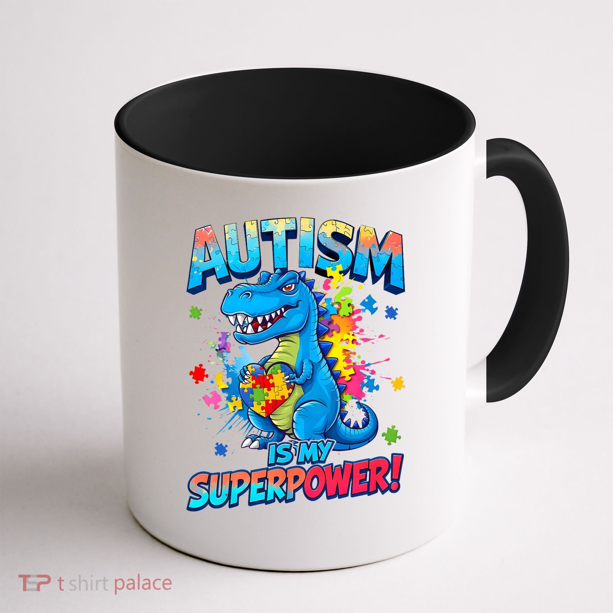 Autism Is My Superpower Dinosaur  Autism Awareness Coffee Mug